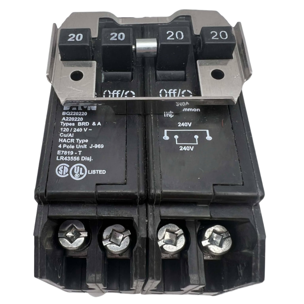 Eaton BQ220220 - 20 Amp Quadplex Circuit Breaker