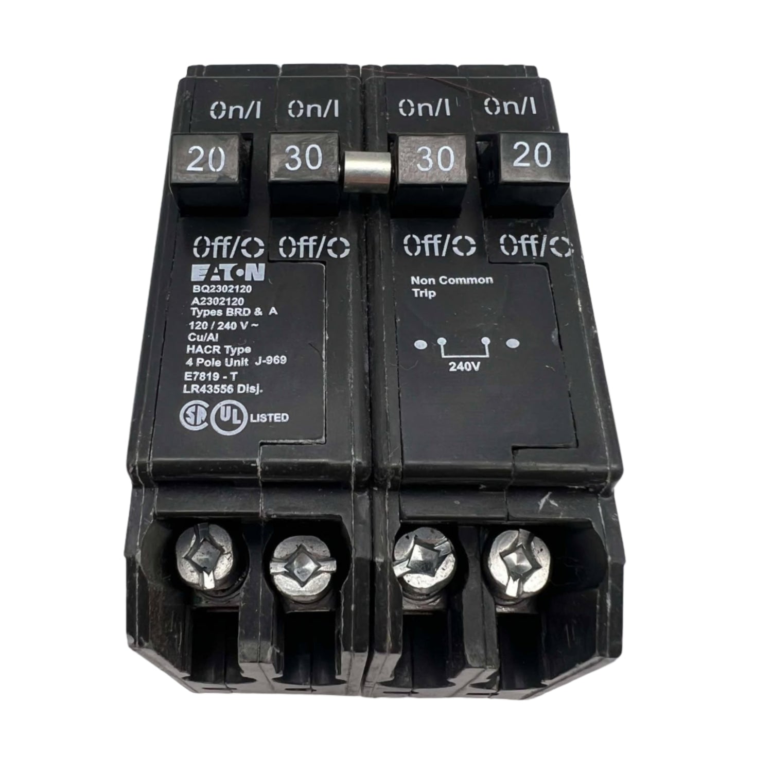 Eaton BQ 20/30 Amp Quad Circuit Breaker