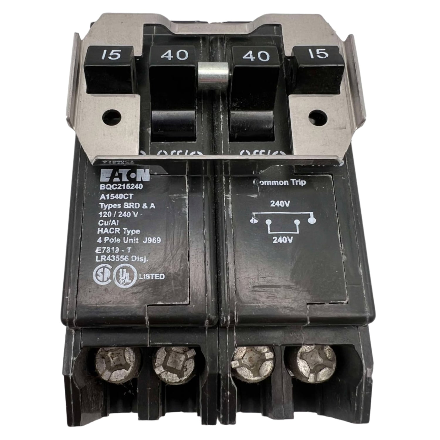 Eaton BQC 15/40 Amp Quadplex Circuit Breaker