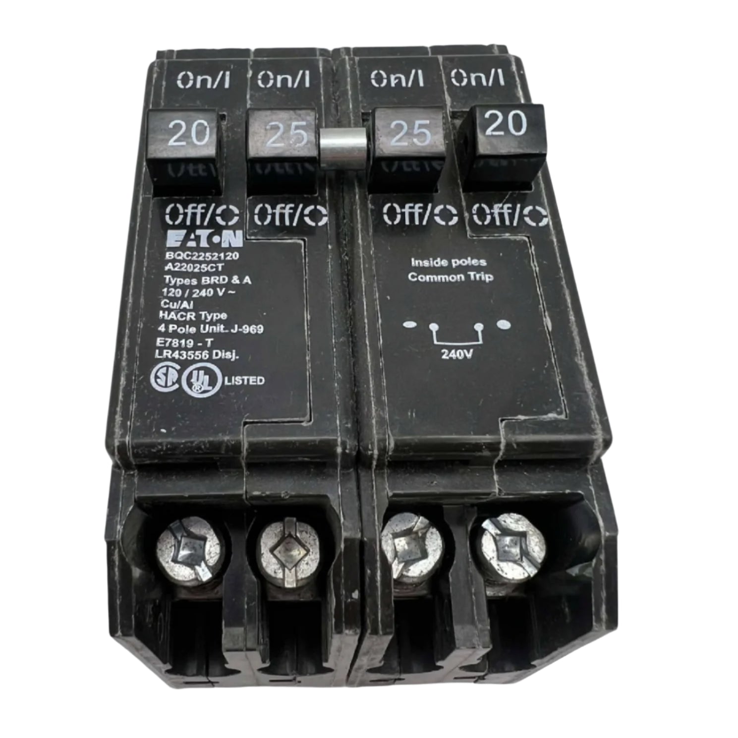 Eaton BQC 20/25 Amp Quad Circuit Breaker