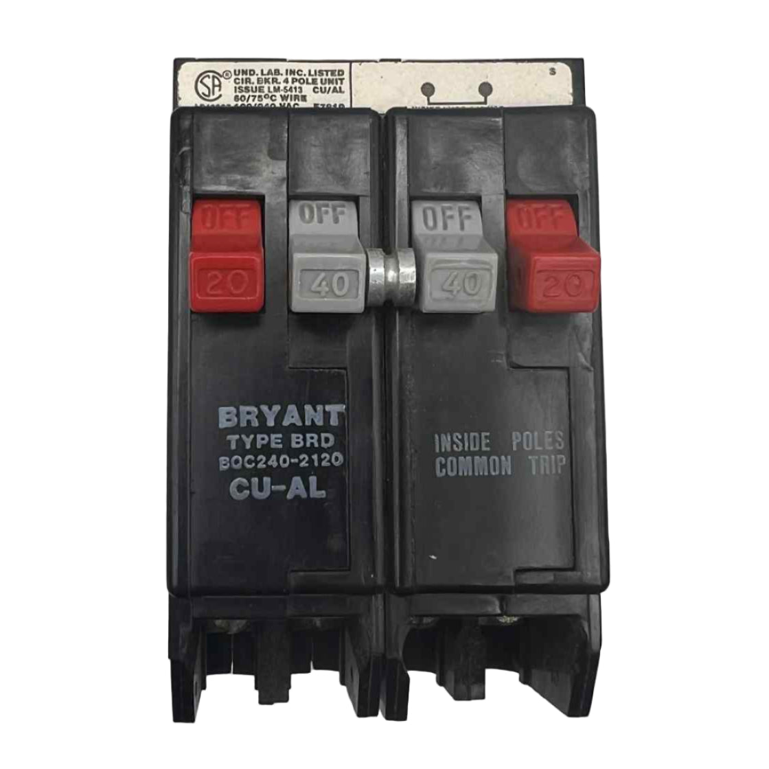 Eaton BQ 20/40 Amp Quad Circuit Breaker