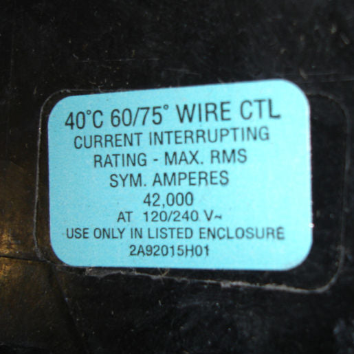 Eaton BRHH 2 Pole, 125 Amp Circuit Breaker