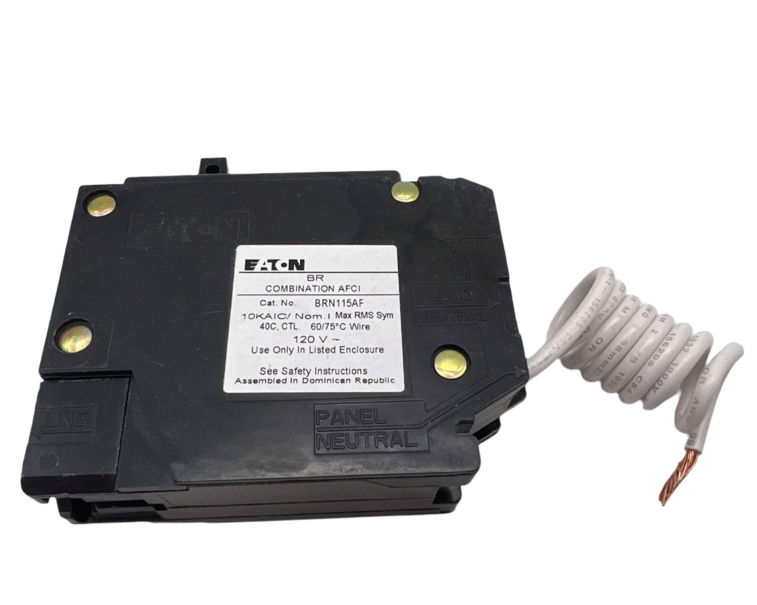 Eaton BRN 15 Amp Circuit Breaker with Arc Fault Protection