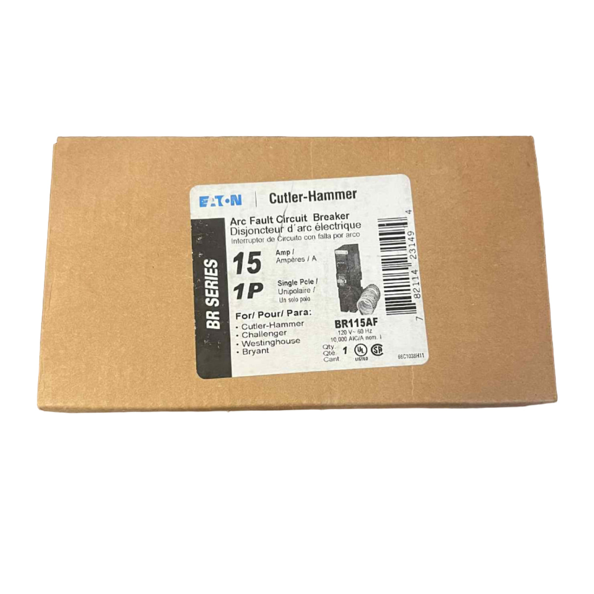 Eaton BR 15 Amp Circuit Breaker with Arc Fault Protection