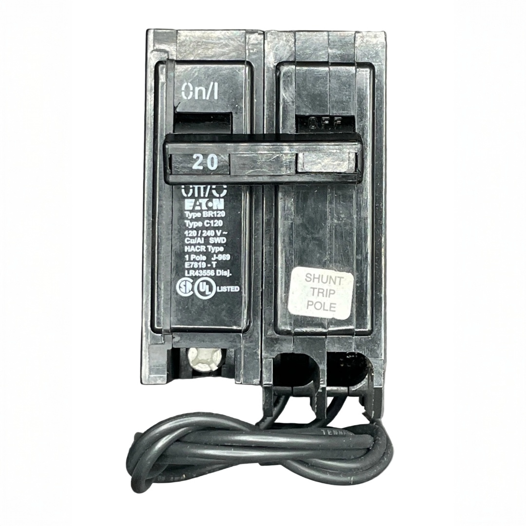 Eaton BR 1 Pole, 20 Amp Circuit Breaker with Shunt Trip