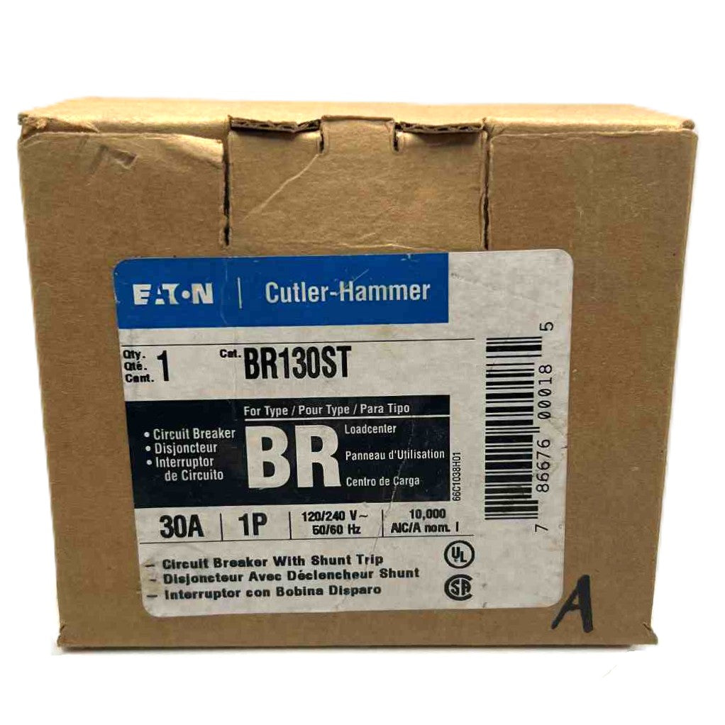 Eaton BR 1 Pole, 30 Amp Circuit Breaker with Shunt Trip