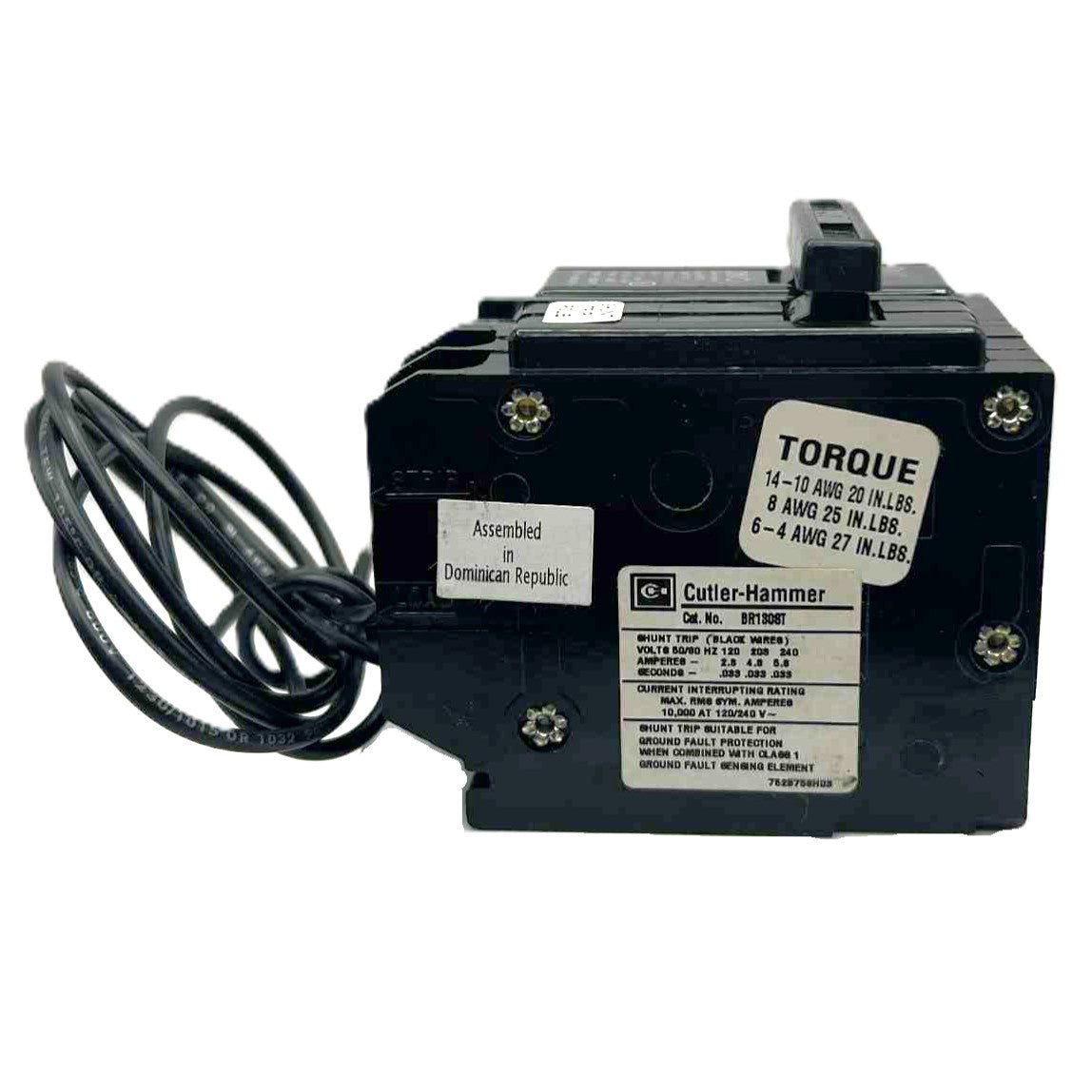 Eaton BR 1 Pole, 30 Amp Circuit Breaker with Shunt Trip