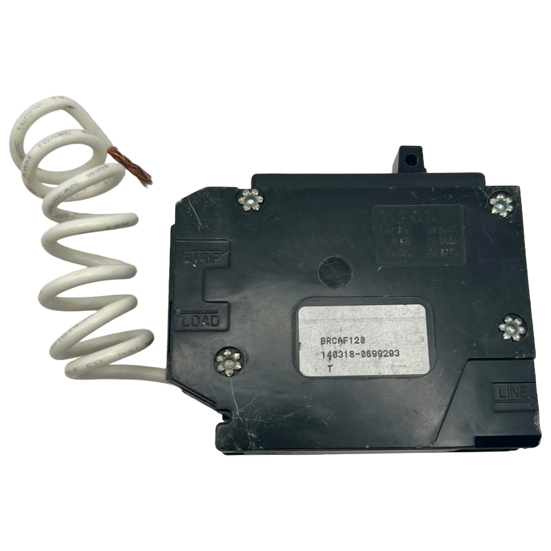 Electrical component with a coiled cable on a white background