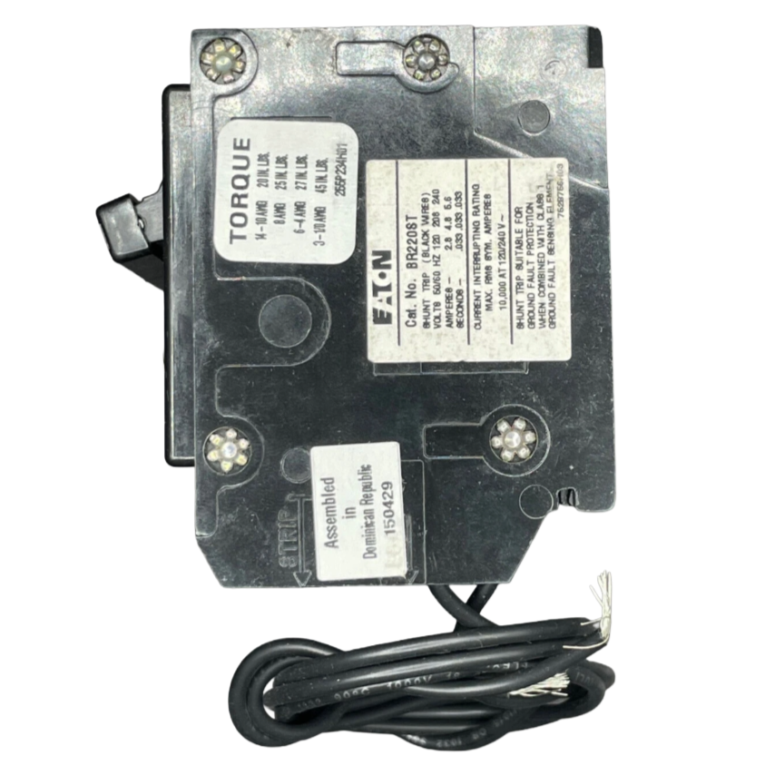 Eaton BR 2 Pole, 20 Amp Circuit Breaker with Shunt Trip