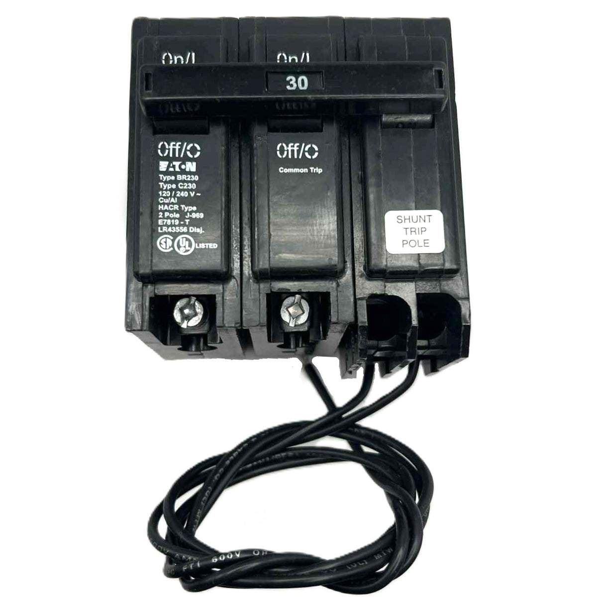 Eaton BR 2 Pole, 30 Amp Circuit Breaker with Shunt Trip