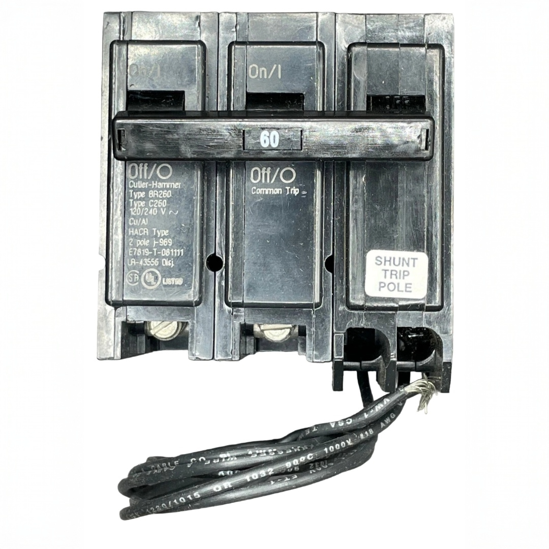 Eaton BR 2 Pole, 60 Amp Circuit Breaker with Shunt Trip