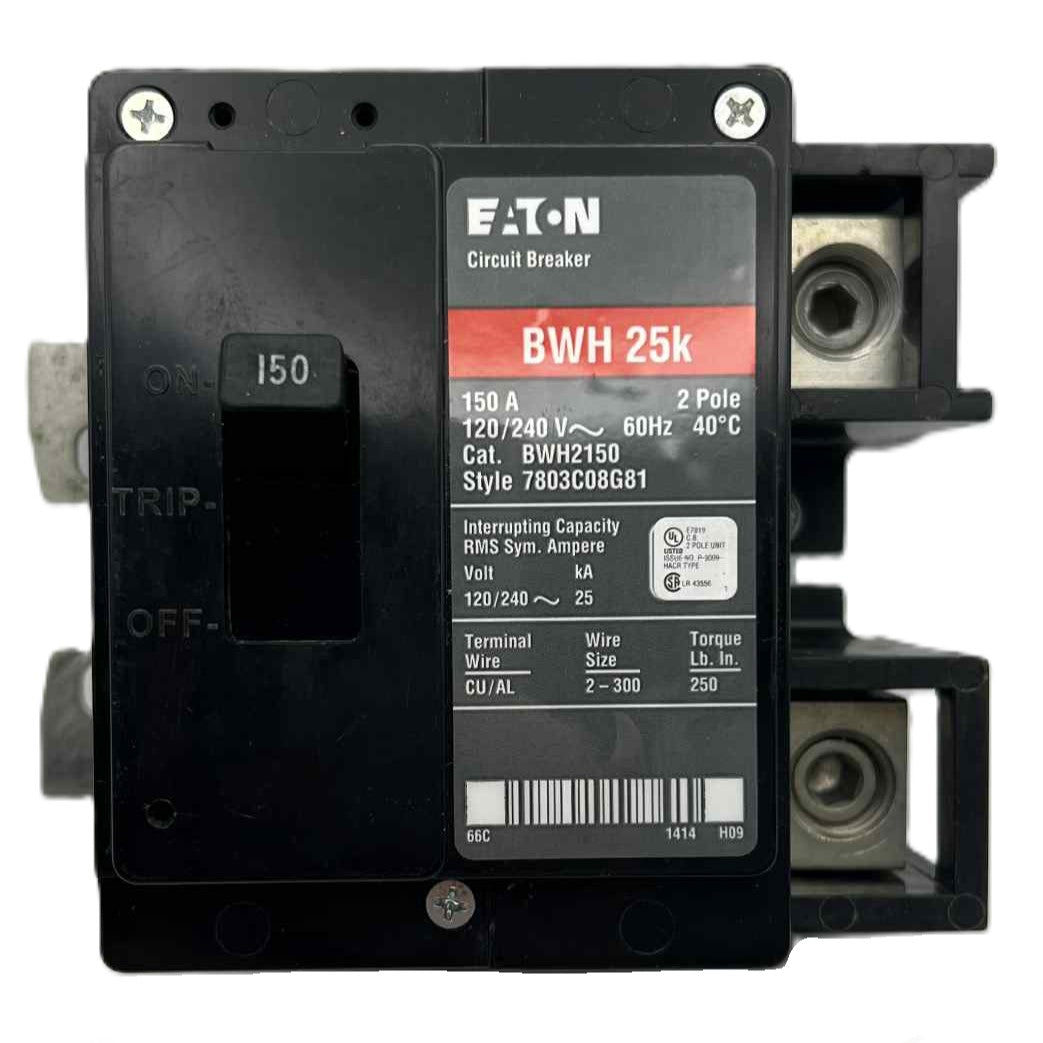 Eaton BWH 2 Pole, 150 Amp Bolt-On Circuit Breaker