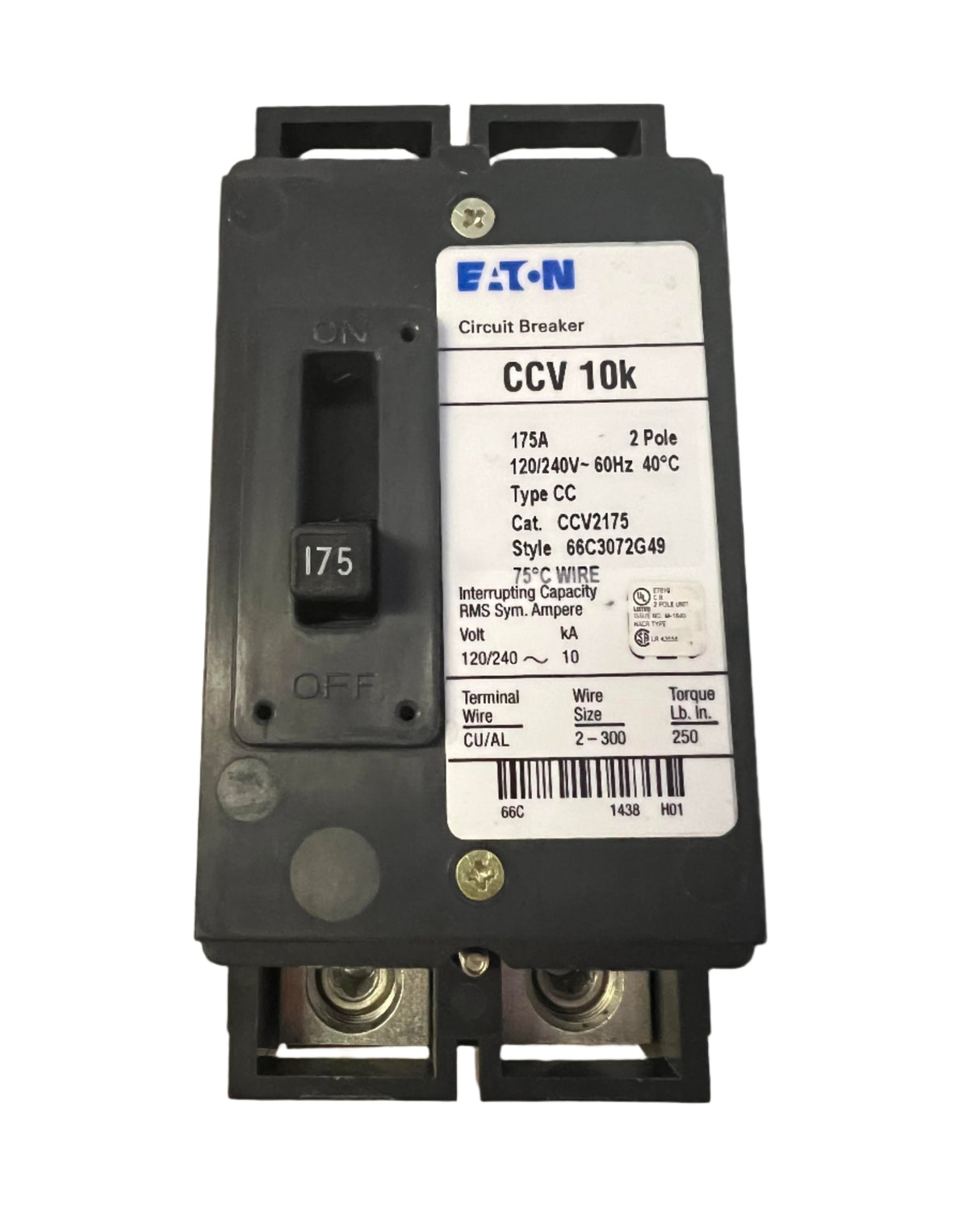 Eaton CCV2175 - 175 Amp Circuit Breaker