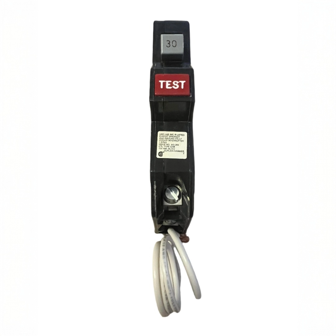 Eaton CHB 1 Pole, 30 Amp, Bolt-On GFCI Circuit Breaker