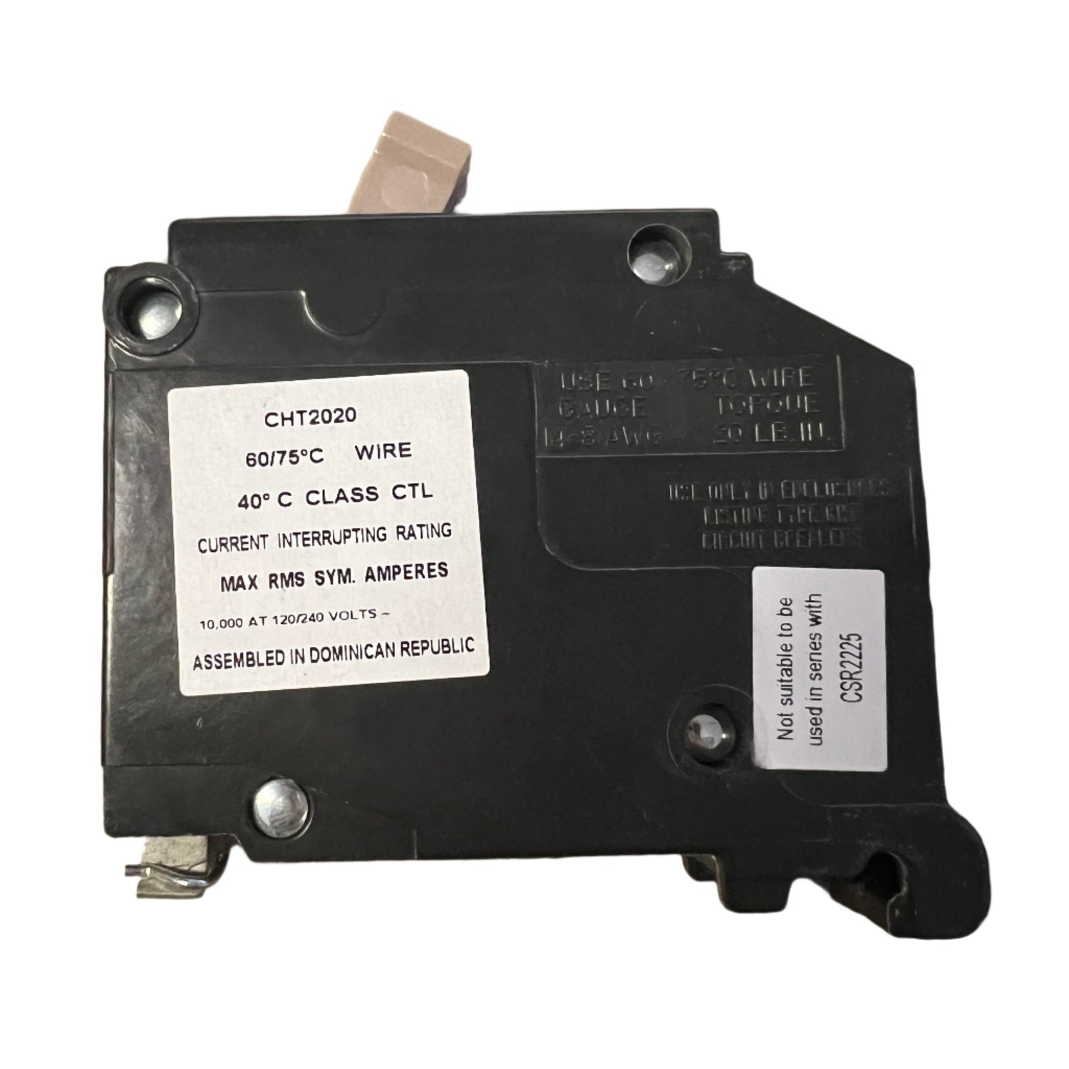 Eaton CHT 20 Amp Twin Circuit Breaker