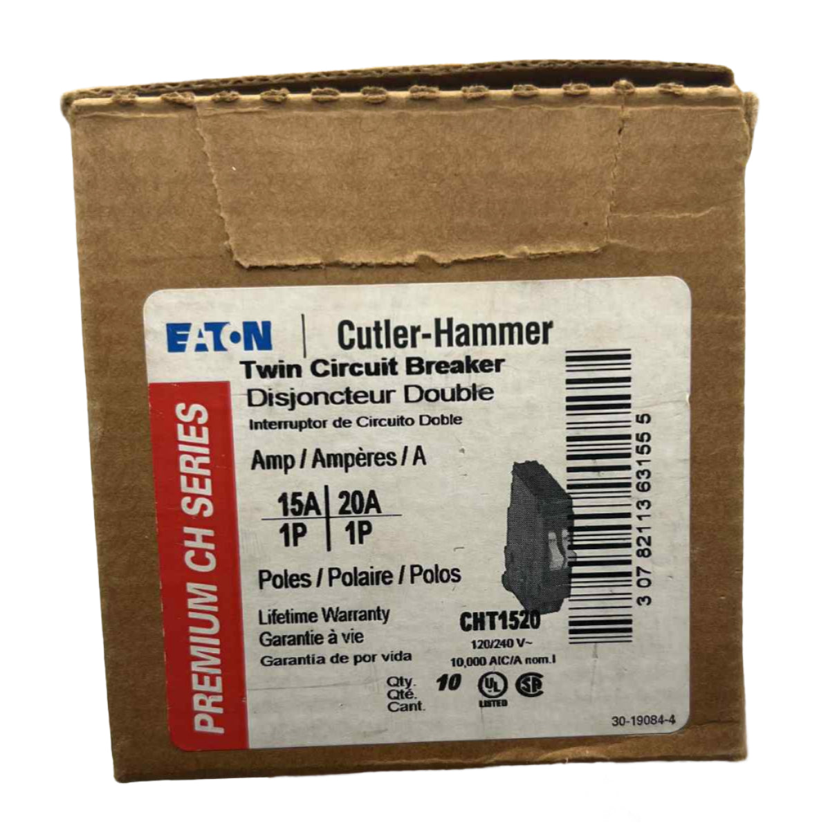 Eaton CHT 15 Amp & 20 Amp Twin Circuit Breaker