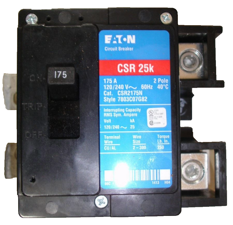 Eaton CSR 2 Pole, 175 Amp Bolt-In Circuit Breaker