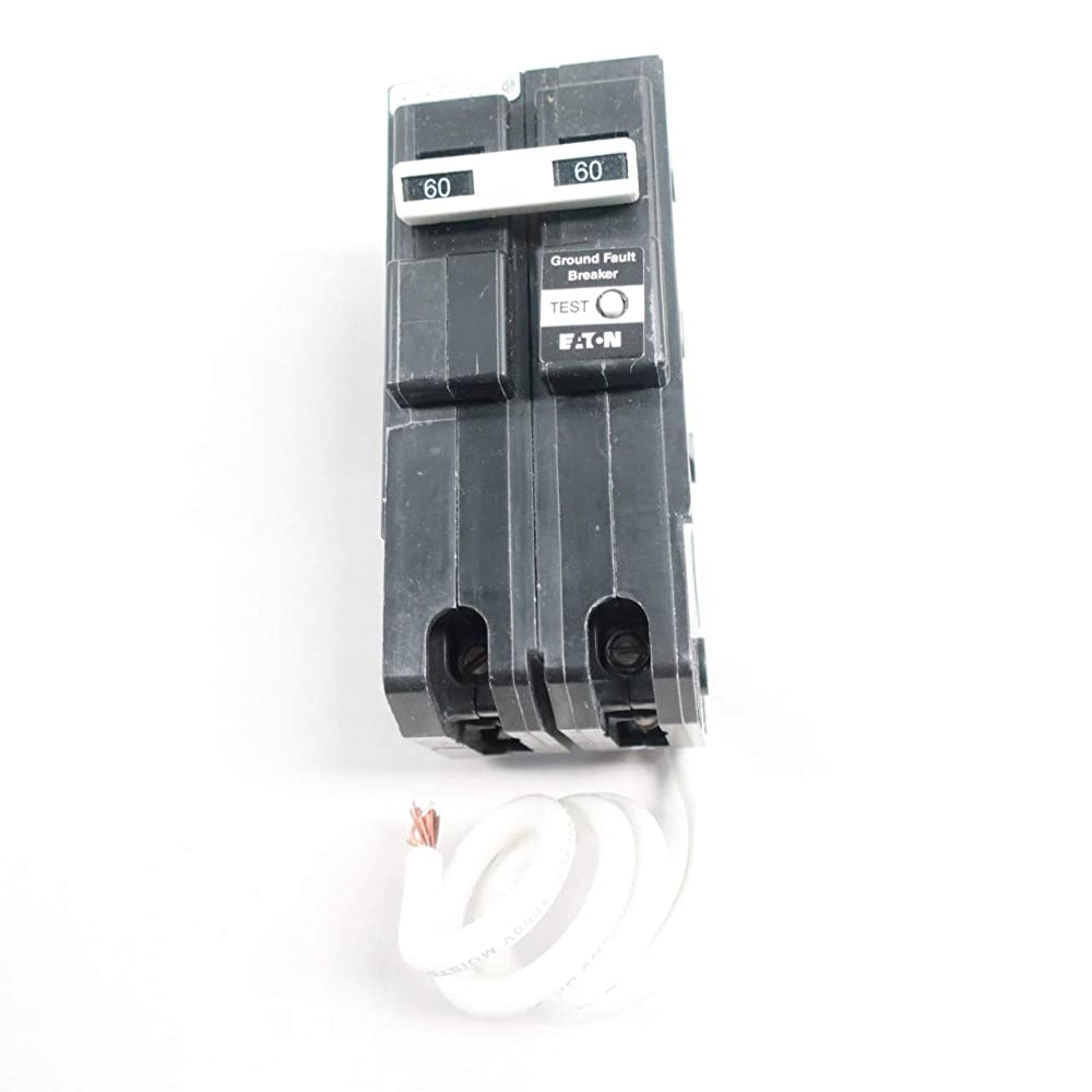 Eaton 2 Pole, 60 Amp BR Ground Fault Circuit Breaker
