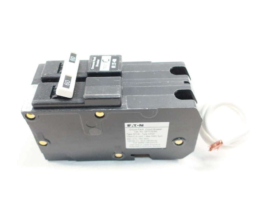 Eaton 2 Pole, 60 Amp BR Ground Fault Circuit Breaker