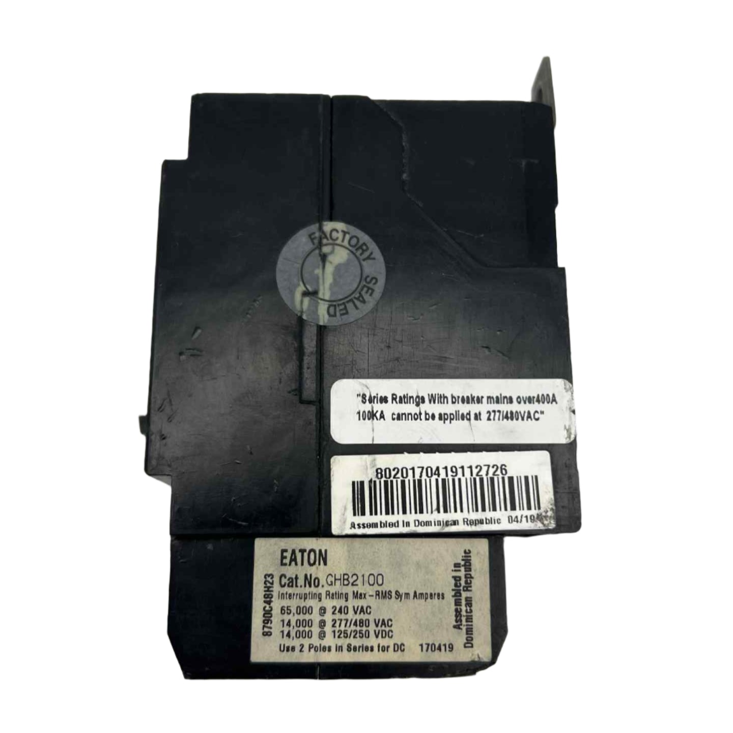 Eaton GHB 100 Amp, 2 Pole Bolt-On Circuit Breaker