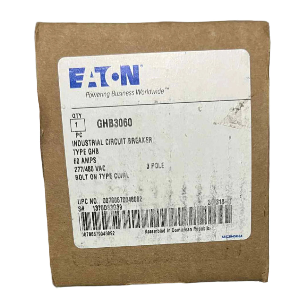Eaton GHB 60 Amp, 3 Pole Bolt-On Circuit Breaker