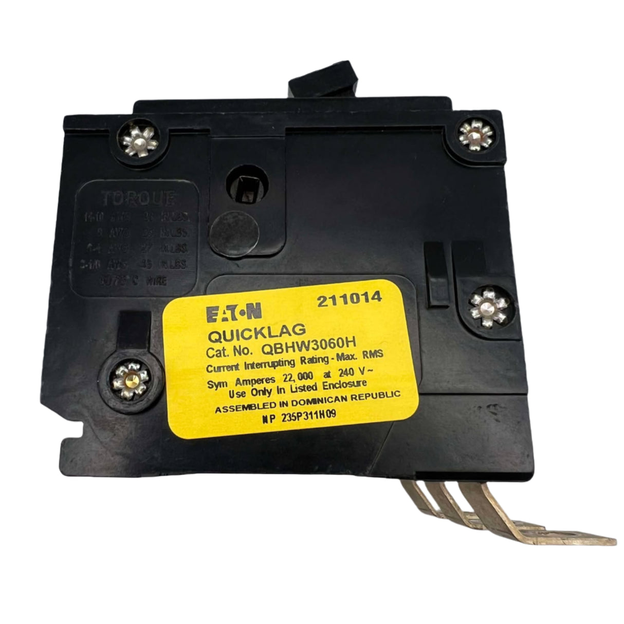 Eaton QBHW3060H - 60 Amp, Bolt-On Quicklag Circuit Breaker