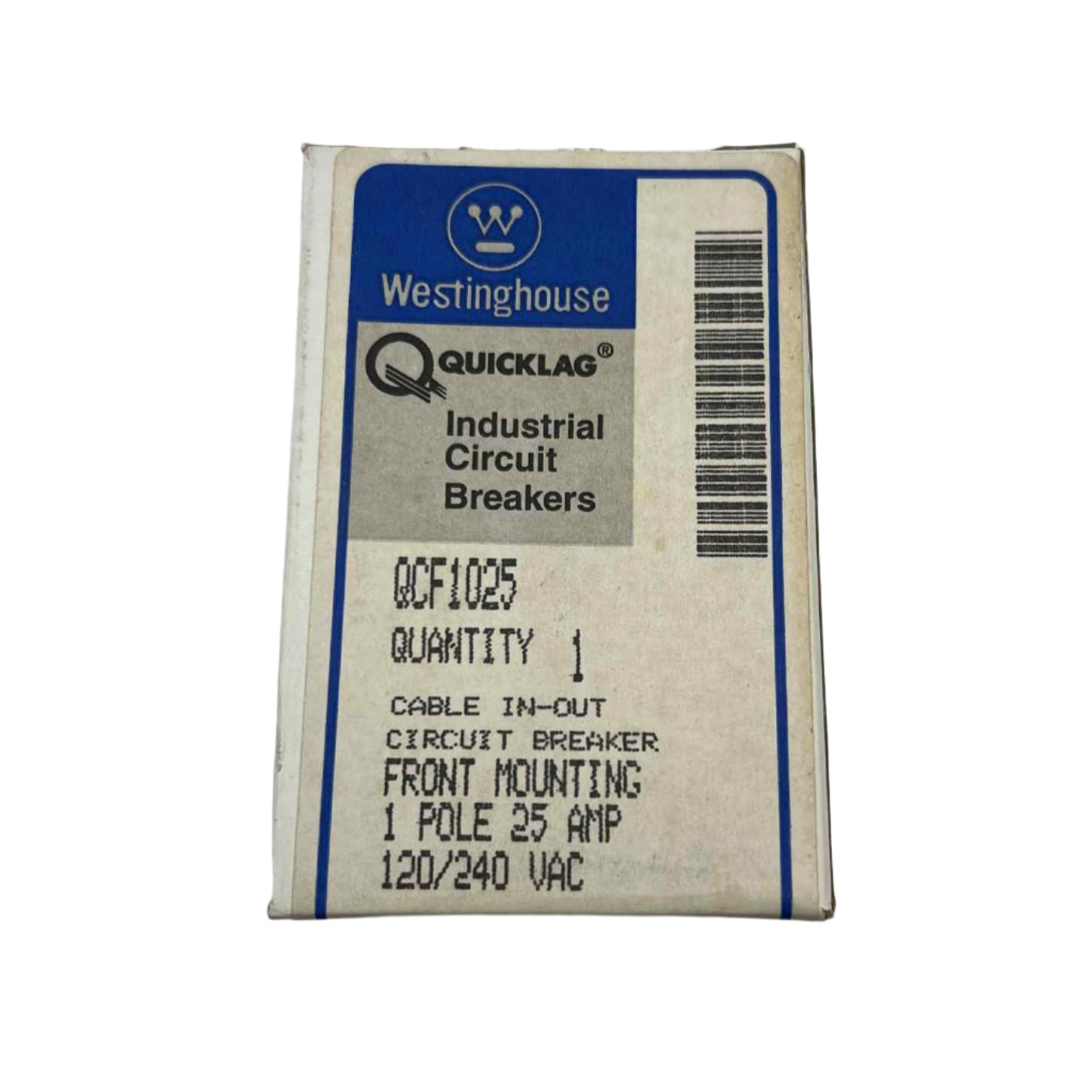 Eaton QCF 25 Amp, 1 Pole Quicklag Industrial Circuit Breaker