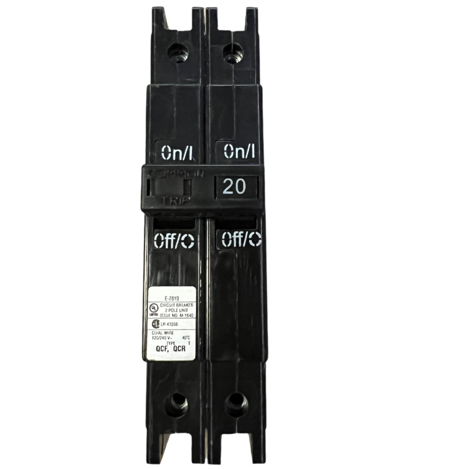 Eaton QCF 20 Amp, 2 Pole Quicklag Industrial Circuit Breaker