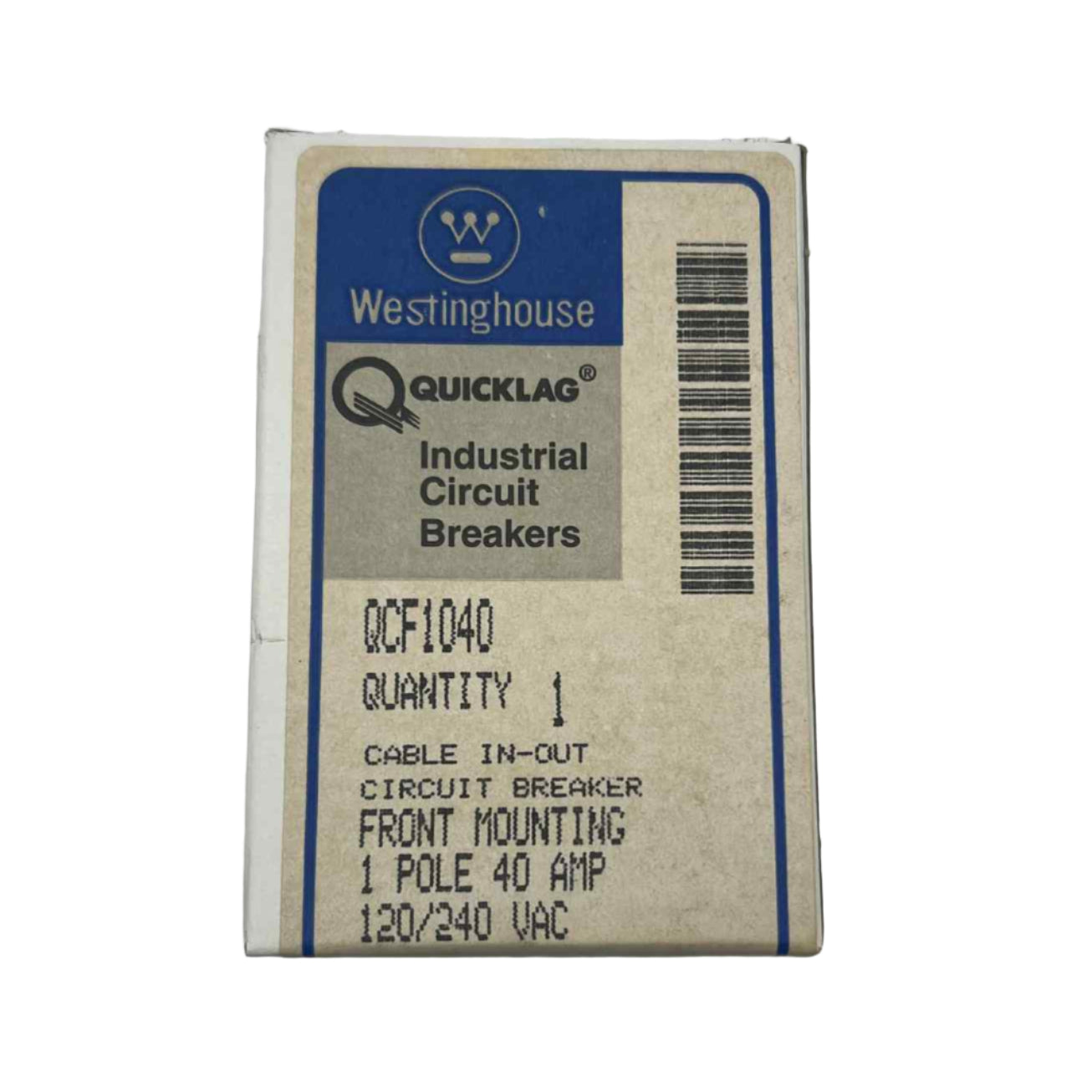 Eaton QCF 40 Amp, 1 Pole Quicklag Industrial Circuit Breaker