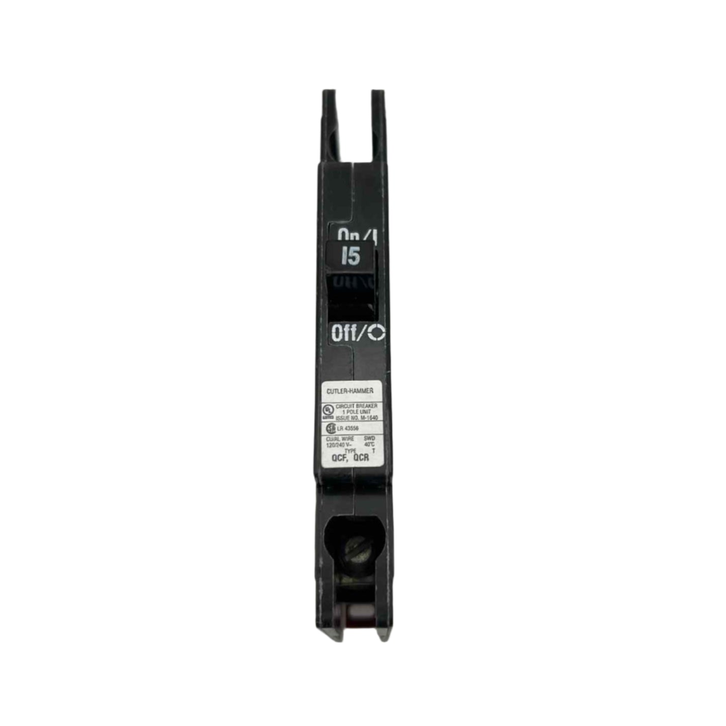 Eaton QCR 15 Amp, 1 Pole Quicklag Industrial Circuit Breaker