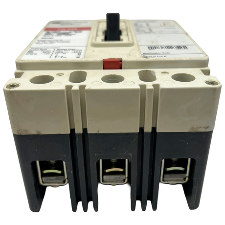 Electrical circuit breaker on a white background