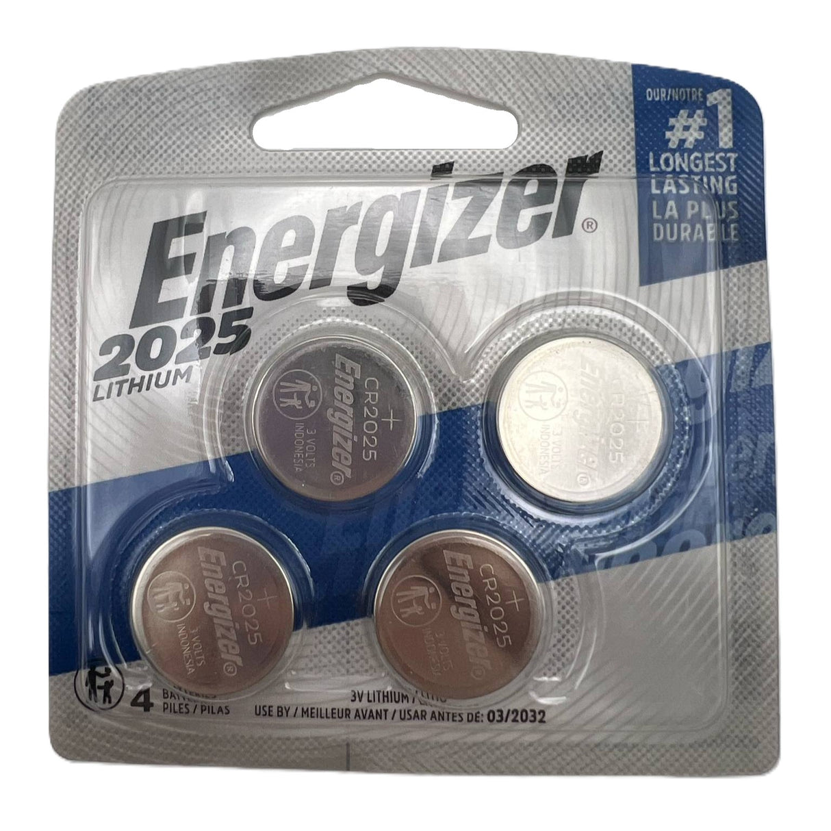 Energizer 2025 3V Battery Child Secure 4 Pack