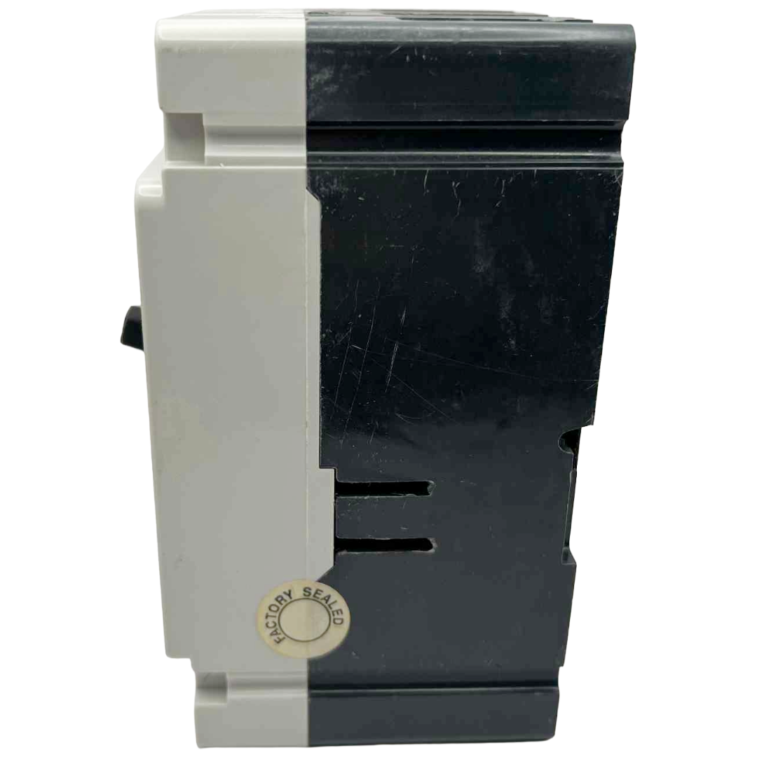 Black and white electronic device with 'Factory Seal' label on a white background