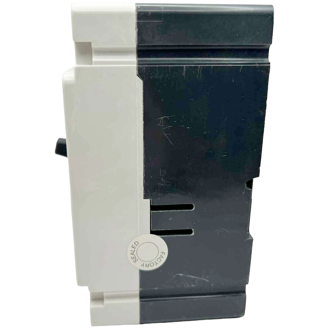 Electrical breaker with a visible brand logo on a white background