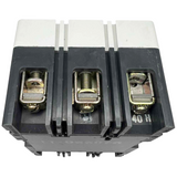 Electrical contactor with three screw terminals on a white background