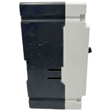 Black and white plastic component on a white background