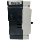 Black and white electrical breaker on a white background