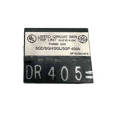 Circuit breaker trip unit with UL and GE branding on a white background