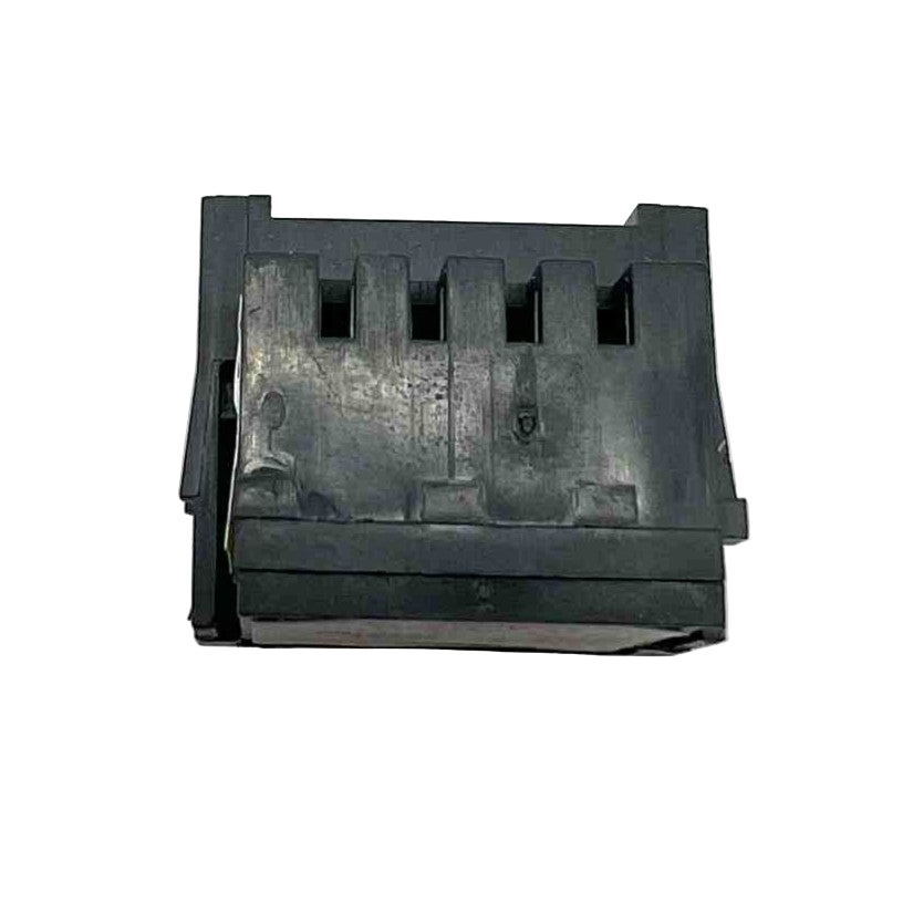 Black rubber plug on a white background