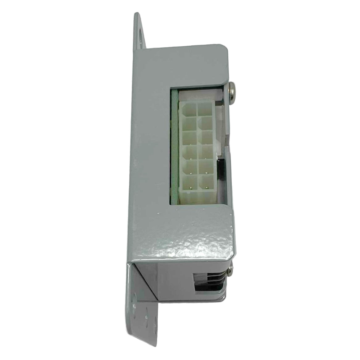 GRAY metal box on a white background