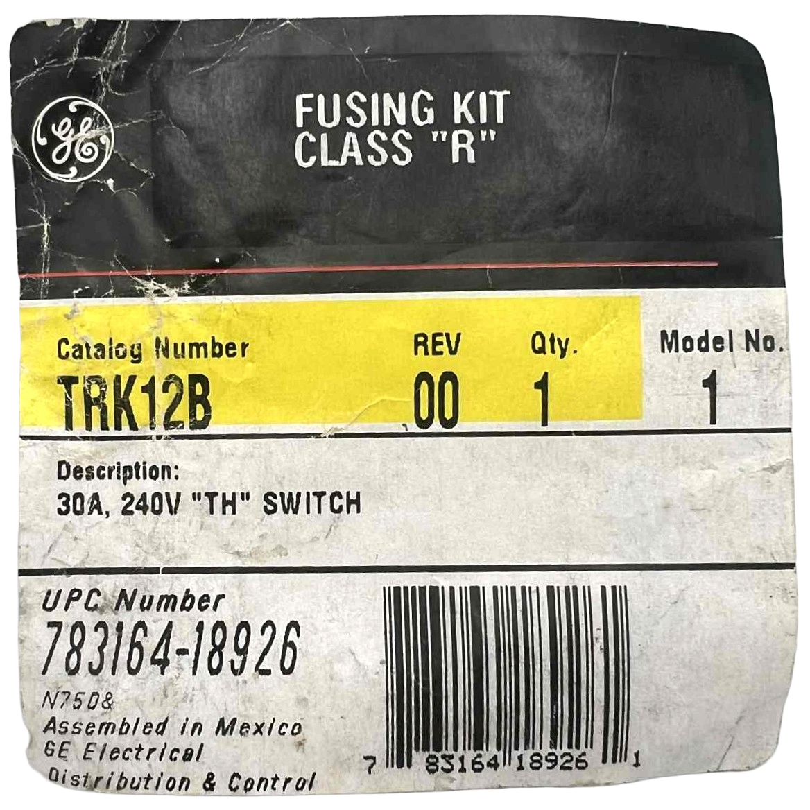GE TRK 30 Amp, Class R Fusing Kit