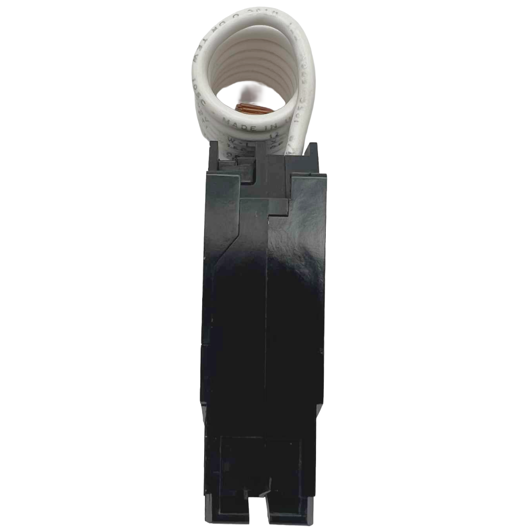 Black and white mechanical component on a white background