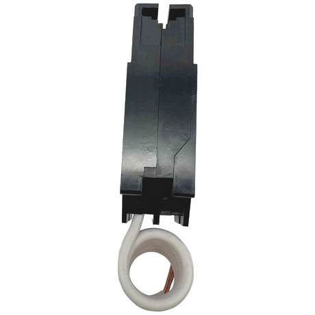 Electrical component with a white coil on a white background