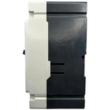 Black and white electrical switch on a white background