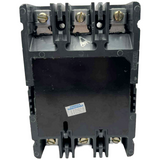 Black electrical contactor on a white background