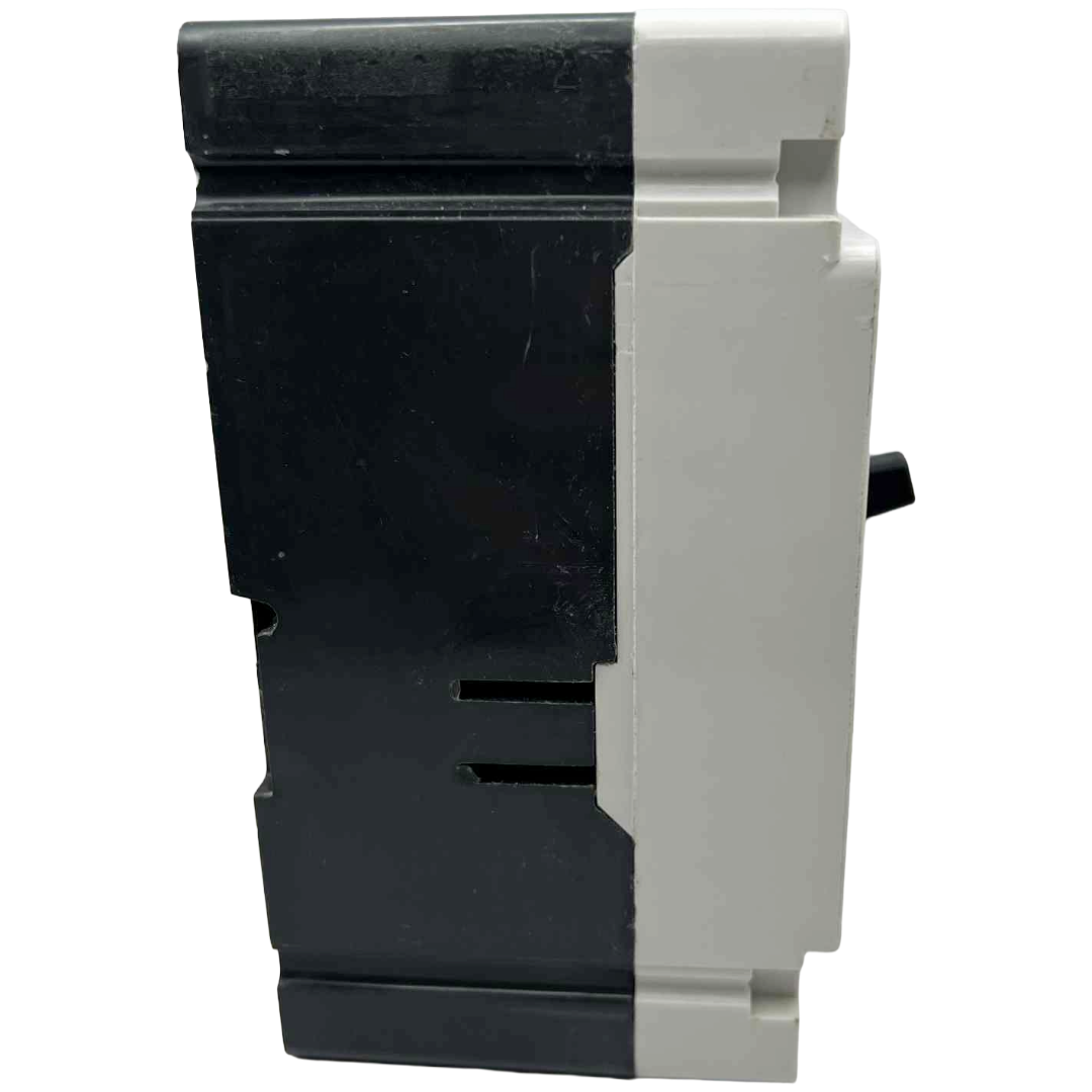 Black and gray electronic device on a white background