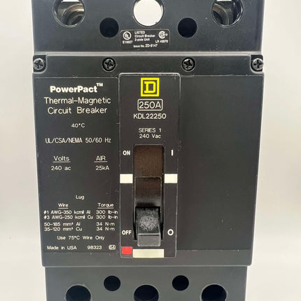 Square D KDL22250 - 250 Amp PowerPact Circuit Breaker