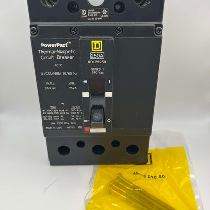 Square D KDL22250 - 250 Amp PowerPact Circuit Breaker