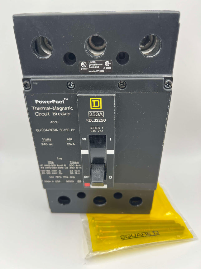 Square D KDL32250 - 250 Amp PowerPact Circuit Breaker