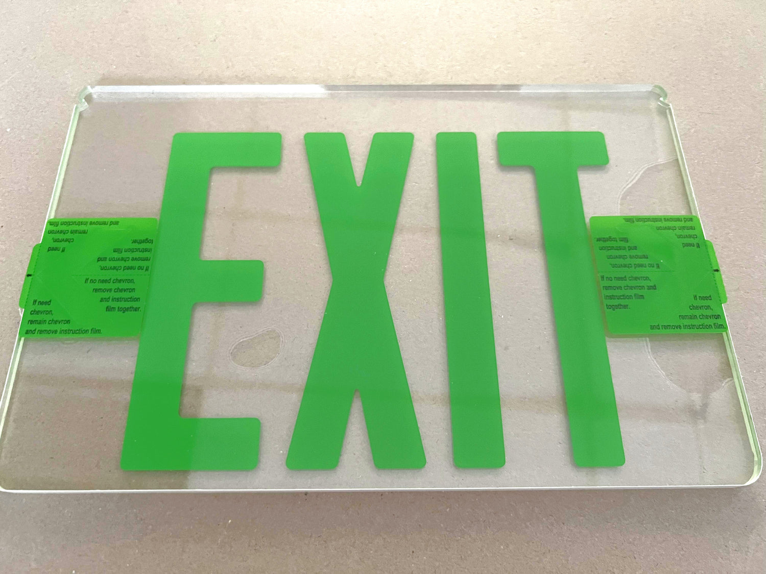 Rotatable LED Edge-Lit Green EXIT Sign